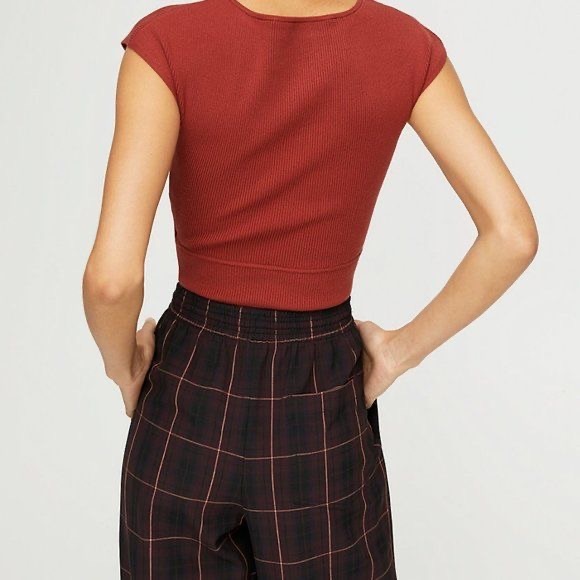 Wilfred Plaid Pants w Drawstring High Waist - Picture 8 of 11